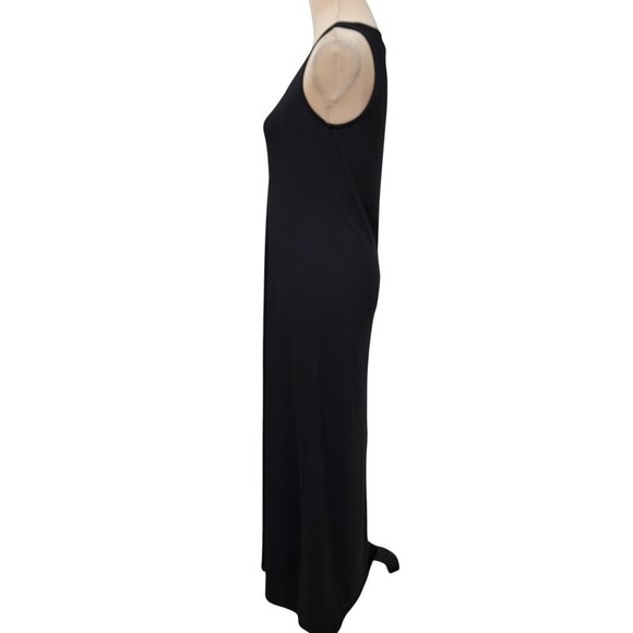 Zenana Size S Black Sleeveless Scoop Neck Maxi Dress, Exc. Used Cond. - Picture 5 of 11